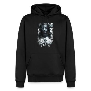 jesus bibel christliche religion christliches kreuz christlich - Männer Premium Bio Hoodie - Schwarz - Vorne - Nico (187cm)