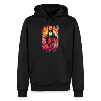 jesus bibel christliche religion christliches kreuz christlich - Männer Premium Bio Hoodie - Schwarz - Vorne - Nico (187cm)