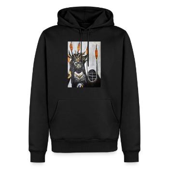 Dolmengöttin Langeneichstädt 10 - Männer Premium Bio Hoodie - Schwarz - Vorne - Nico (187cm)