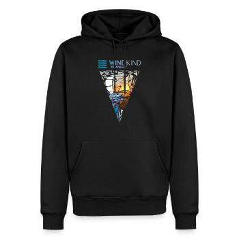 Kitesurfer - Männer Premium Bio Hoodie - Schwarz - Vorne - Nico (187cm)