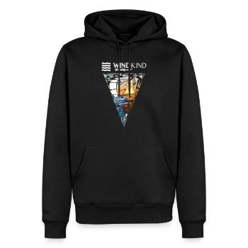 Kitesurfer - Männer Premium Bio Hoodie - Schwarz - Vorne - Nico (187cm)