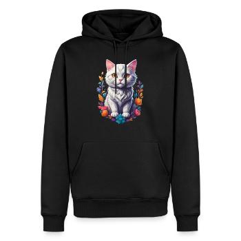 Kätzchen - Männer Premium Bio Hoodie - Schwarz - Vorne - Nico (187cm)