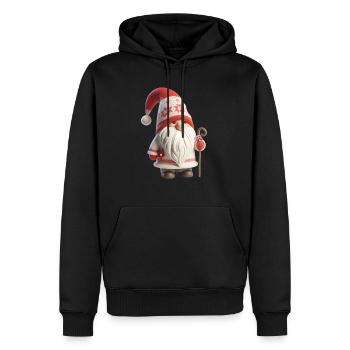 Gnome de Noël 3 - Sweat à capuche Premium bio Homme - noir - Devant - Nico (187cm)