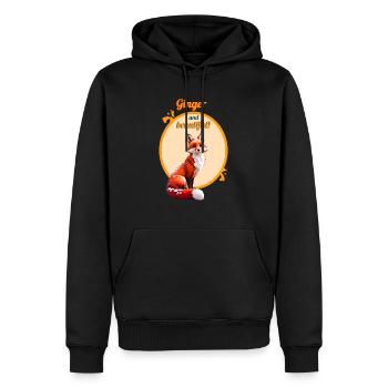 Dieser schöne und rote Fuchs - Männer Premium Bio Hoodie - Schwarz - Vorne - Nico (187cm)