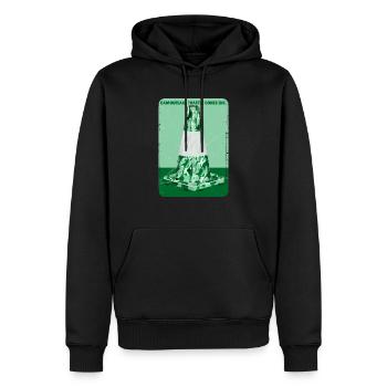 Tarnung grüner Straßenkegel - Männer Premium Bio Hoodie - Schwarz - Vorne - Nico (187cm)