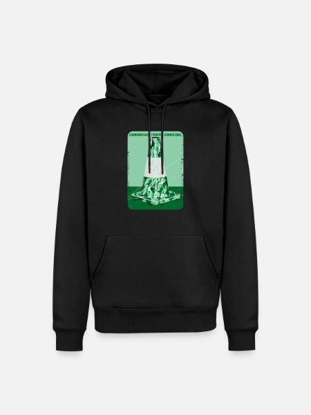 Camouflage green road cone - Men’s Premium Organic Hoodie - black