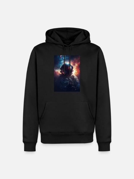 Astronaut 7 - Männer Premium Bio Hoodie - Schwarz
