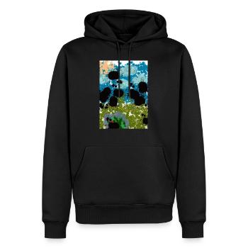 Abstrakter Teich - Männer Premium Bio Hoodie - Schwarz - Vorne - Nico (187cm)