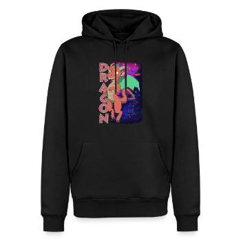 Cute Dragon - Männer Premium Bio Hoodie - Schwarz - Vorne - Nico (187cm)