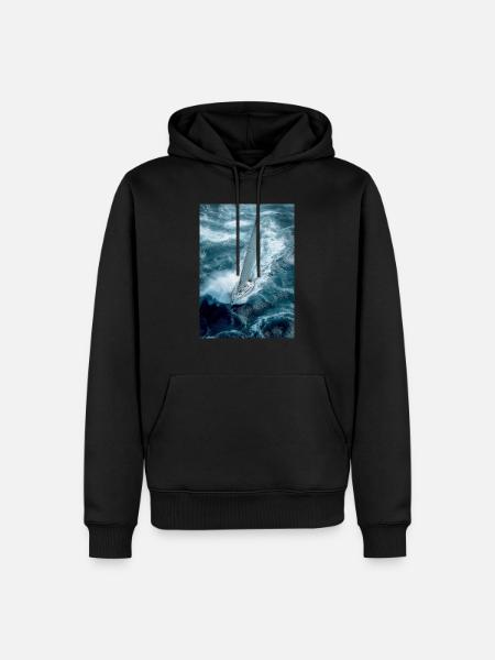 Furchtlose Reise in turbulenten Gewässern - Männer Premium Bio Hoodie - Schwarz