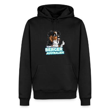 TEAM Australian Shepherd Hund - Schwarz Tricolor - Männer Premium Bio Hoodie - Schwarz - Vorne - Nico (187cm)