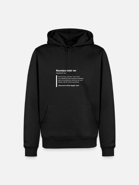 Raumausstatter Definition für Handwerker - Männer Premium Bio Hoodie - Schwarz