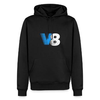 Conception de moteur V8 cylindres pour les fans de muscle car - Sweat à capuche Premium bio Homme - noir - Devant - Nico (187cm)