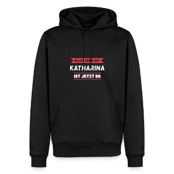 Katharina Name Design für stolze Katharinas - Männer Premium Bio Hoodie - Schwarz - Vorne - Nico (187cm)