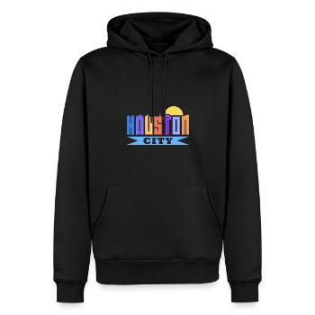 Design de la ville de Houston pour les fiers résidents de Houston - Sweat à capuche Premium bio Homme - noir - Devant - Nico (187cm)