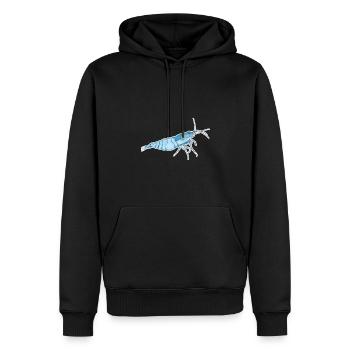 Blue Pearl Shrimp Pet Design für stolze - Männer Premium Bio Hoodie - Schwarz - Vorne - Nico (187cm)