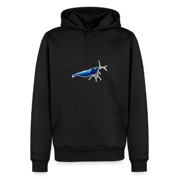 Blue Bolt Shrimp Pet Design für stolze Shrimp-Fans - Männer Premium Bio Hoodie - Schwarz - Vorne - Nico (187cm)