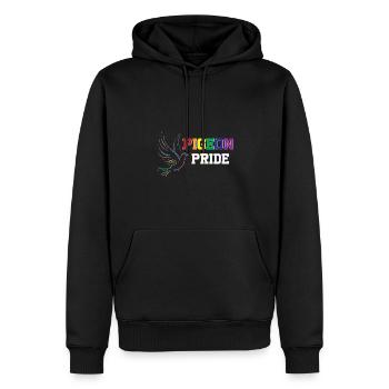 Taubenstolz LGBTQIA Design für Taubenliebhaber - Männer Premium Bio Hoodie - Schwarz - Vorne - Nico (187cm)
