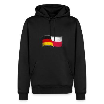 Polen Design für stolze Deutsch-Polen - Männer Premium Bio Hoodie - Schwarz - Vorne - Nico (187cm)