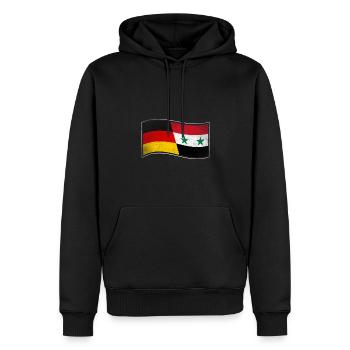 Syrien Design für stolze Deutsch-Syrer - Männer Premium Bio Hoodie - Schwarz - Vorne - Nico (187cm)