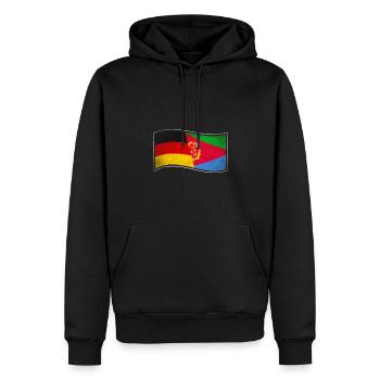 Eritrea Design für stolze Deutsch-Eritreer - Männer Premium Bio Hoodie - Schwarz - Vorne - Nico (187cm)