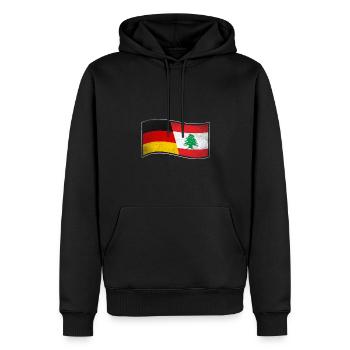 Libanon Design für stolze Deutsch-Libanesen - Männer Premium Bio Hoodie - Schwarz - Vorne - Nico (187cm)