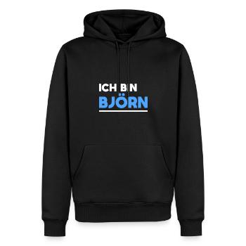Björn Name Spruch für stolze Björns - Männer Premium Bio Hoodie - Schwarz - Vorne - Nico (187cm)