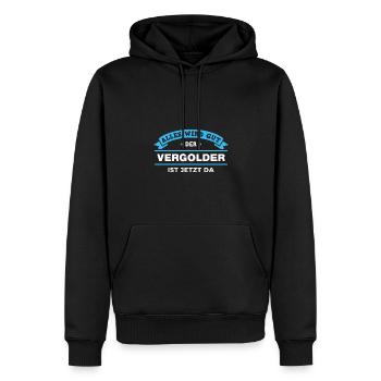 Vergolder Design für stolze Handwerker - Männer Premium Bio Hoodie - Schwarz - Vorne - Nico (187cm)
