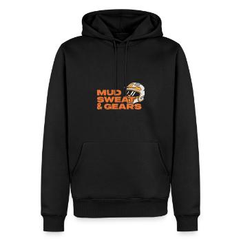 Mud Sweat & Gears ATV Design für Quad-Fahrer - Männer Premium Bio Hoodie - Schwarz - Vorne - Nico (187cm)