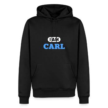 Carl Name Saying für stolze Carls - Männer Premium Bio Hoodie - Schwarz - Vorne - Nico (187cm)