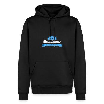 Metallbauer Design für stolze Handwerker - Männer Premium Bio Hoodie - Schwarz - Vorne - Nico (187cm)