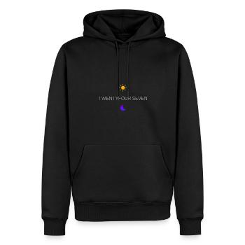 Harte Arbeit Twentyfourseven Design für stolze - Männer Premium Bio Hoodie - Schwarz - Vorne - Nico (187cm)