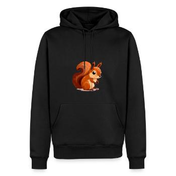Eichhörnchen - Männer Premium Bio Hoodie - Schwarz - Vorne - Nico (187cm)