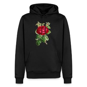 Rose - Sweat à capuche Premium bio Homme - noir - Devant - Nico (187cm)