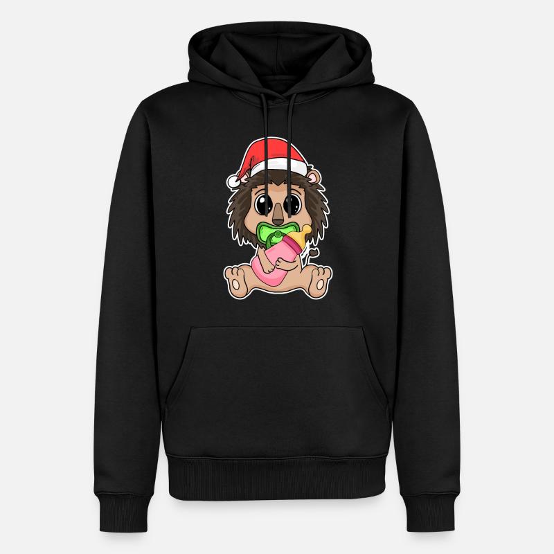 Noël Bébé Lion - Sweat à capuche Premium bio Homme - noir