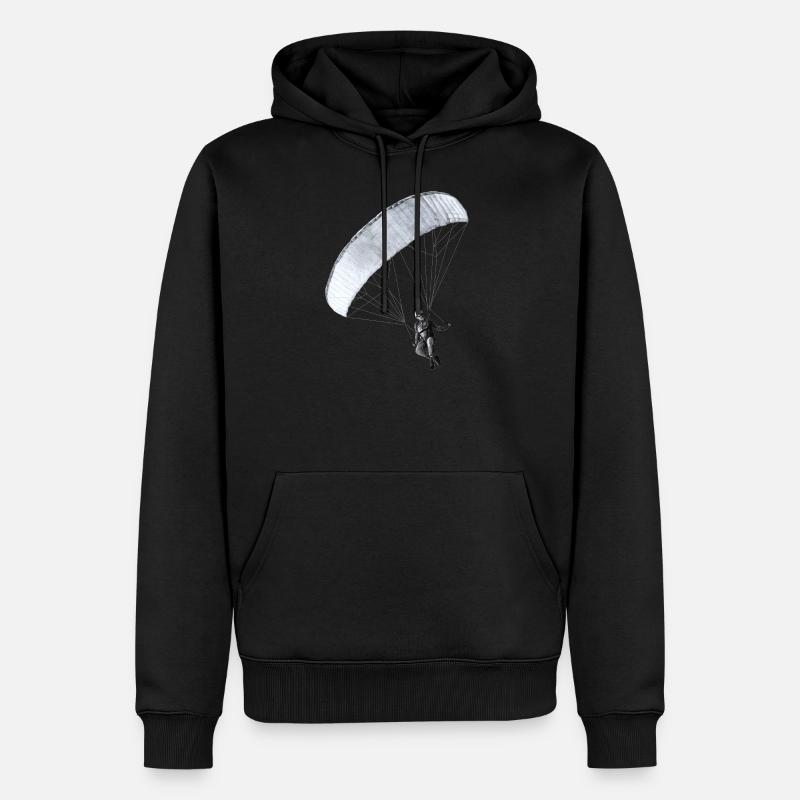 Paragleiter Bleistift - Männer Premium Bio Hoodie - Schwarz