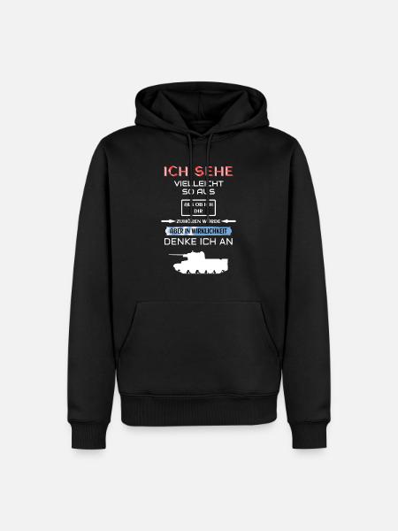 Panzer - Männer Premium Bio Hoodie - Schwarz