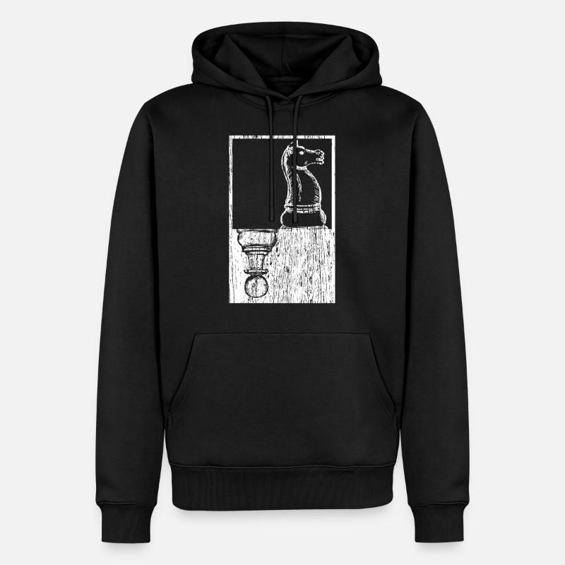 Échecs - Sweat à capuche Premium bio Homme - noir