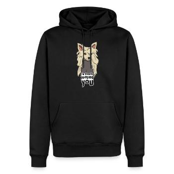 Chinese Crested Dog - Men’s Premium Organic Hoodie - black - Front - Nico (187cm)