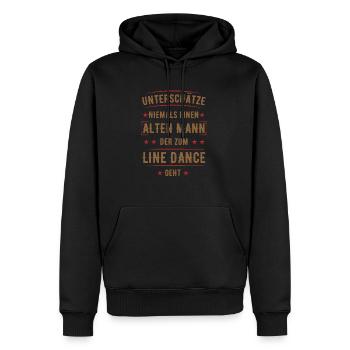 Line Dance, Linedance, Line Dancing, Geschenk - Männer Premium Bio Hoodie - Schwarz - Vorne - Nico (187cm)