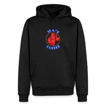 Space Coffee Motiv Geschenkidee Astronaut Gaming - Männer Premium Bio Hoodie - Schwarz - Vorne - Nico (187cm)