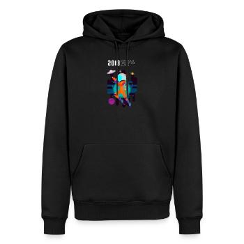 Storm Area 51 Alien - Männer Premium Bio Hoodie - Schwarz - Vorne - Nico (187cm)