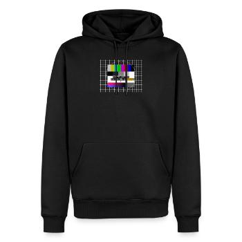 Test Pattern T-Shirt 80s 90s Retro Outfit - Men’s Premium Organic Hoodie - black - Front - Nico (187cm)