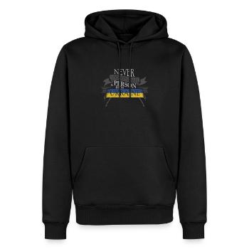 Ukraine - Männer Premium Bio Hoodie - Schwarz - Vorne - Nico (187cm)
