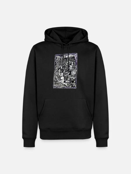 Alpha-Krieger - Männer Premium Bio Hoodie - Schwarz