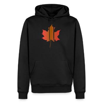 A red maple leaf from Canada - Men’s Premium Organic Hoodie - black - Front - Nico (187cm)