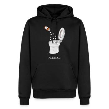 Globuli, Klobuli, médecine homéopathique - Sweat à capuche Premium bio Homme - noir - Devant - Nico (187cm)