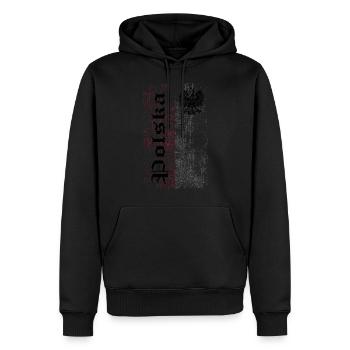 Polska - Männer Premium Bio Hoodie - Schwarz - Vorne - Nico (187cm)