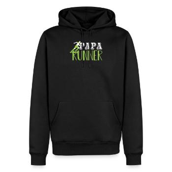 Dad Runner Runner Running Gift - Men’s Premium Organic Hoodie - black - Front - Nico (187cm)