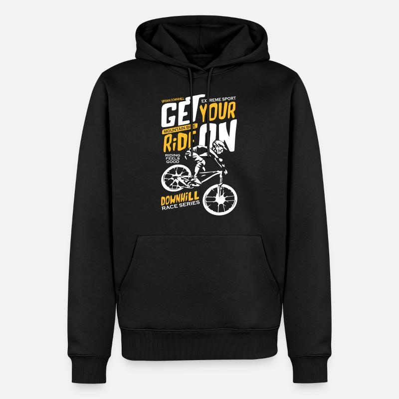 Downhill Race Series - Männer Premium Bio Hoodie - Schwarz